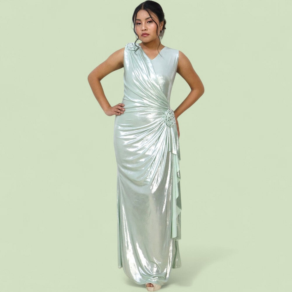 Icy Mint Shimmering Dress