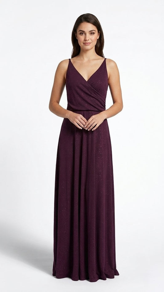 Plum Wrap Maxi Dress