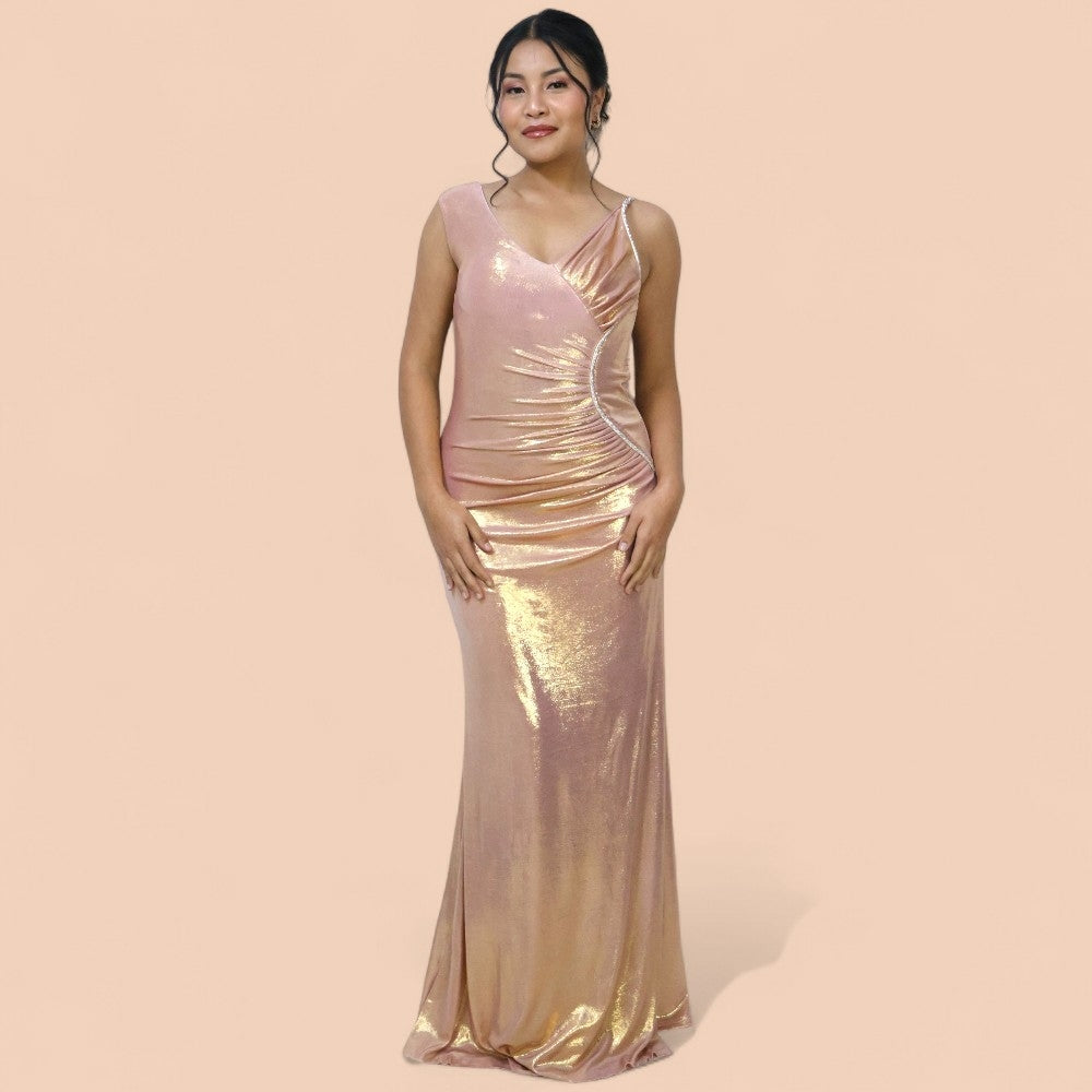 Rosegold Bodycon Evening Party wear