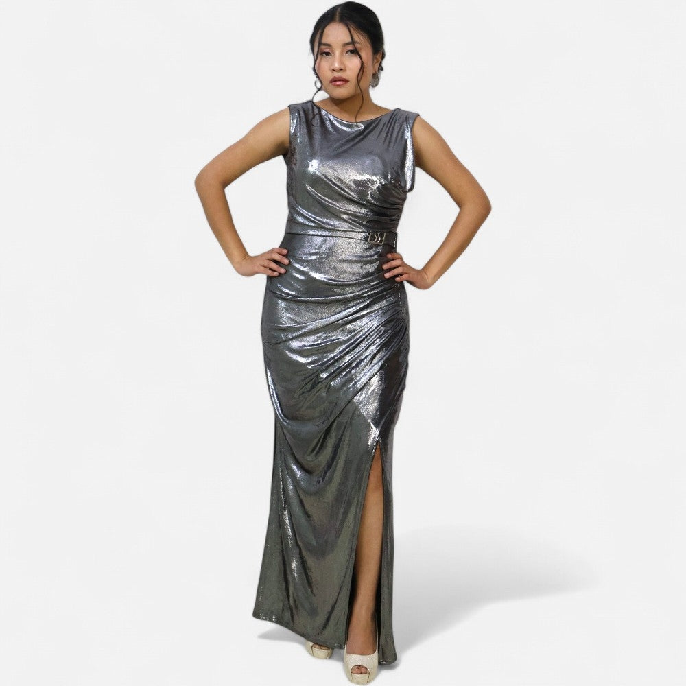 Sleeveless Dark Silver Dress