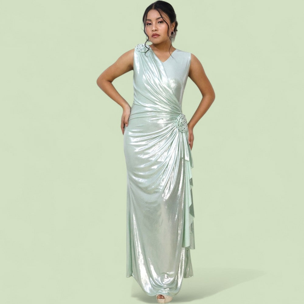 Icy Mint Shimmering Dress