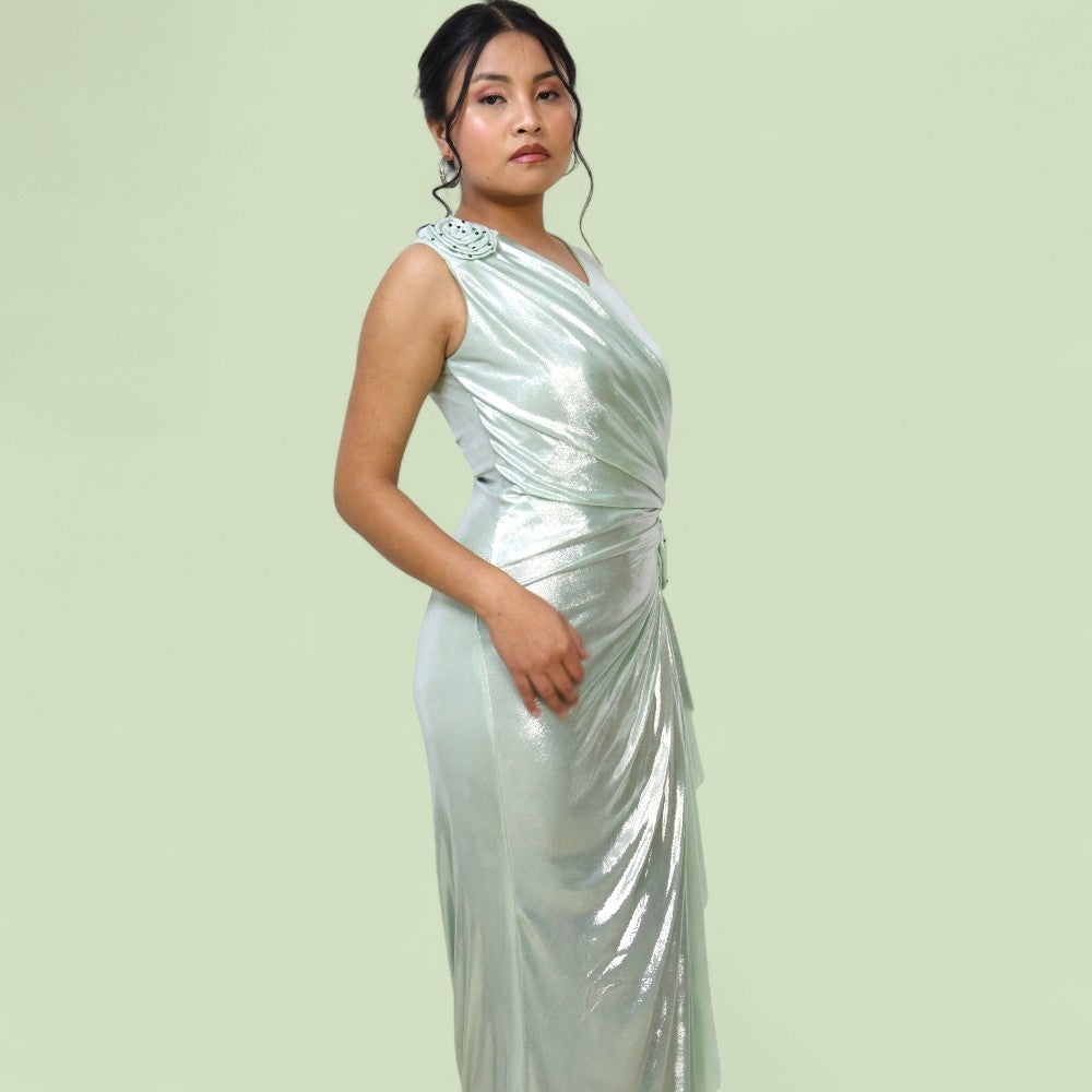 Icy Mint Shimmering Dress