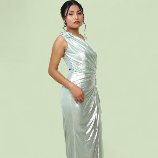 Icy Mint Shimmering Dress