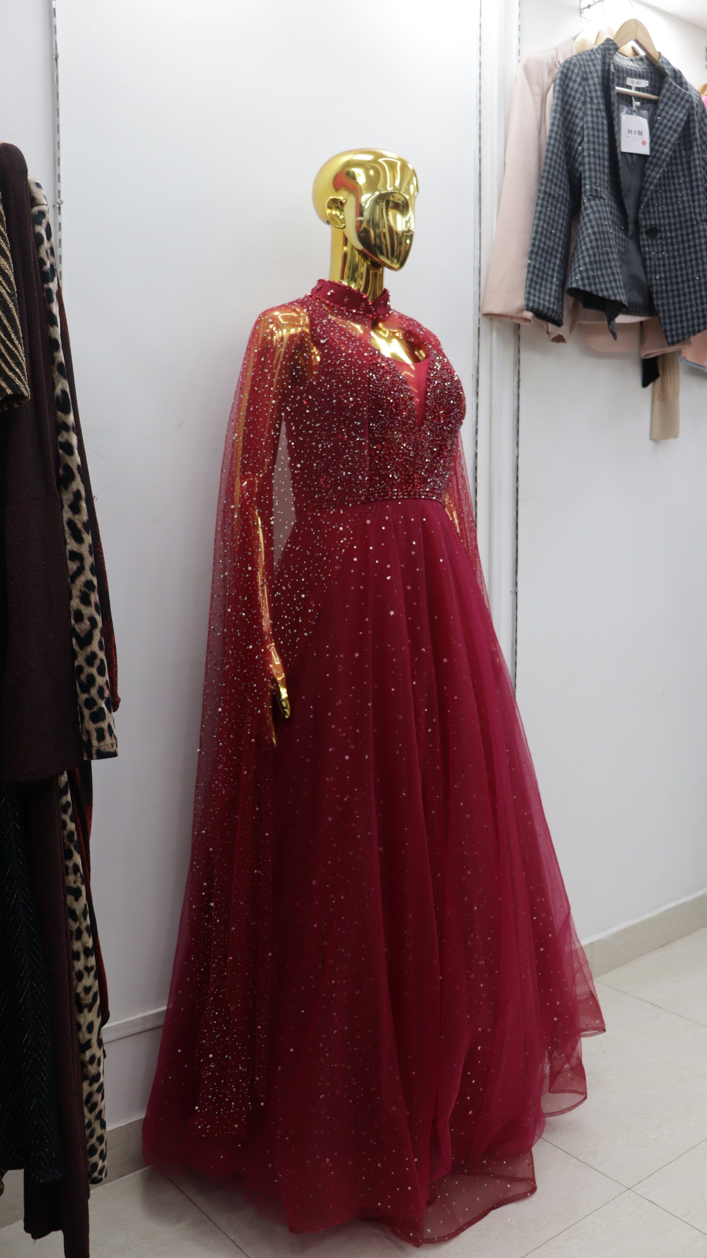 Maroon Ball Gown