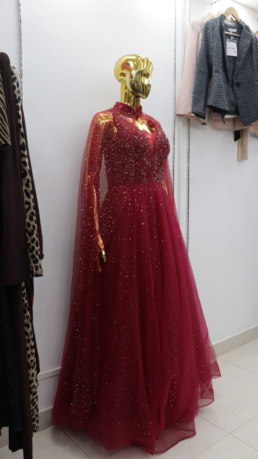 Maroon Ball Gown