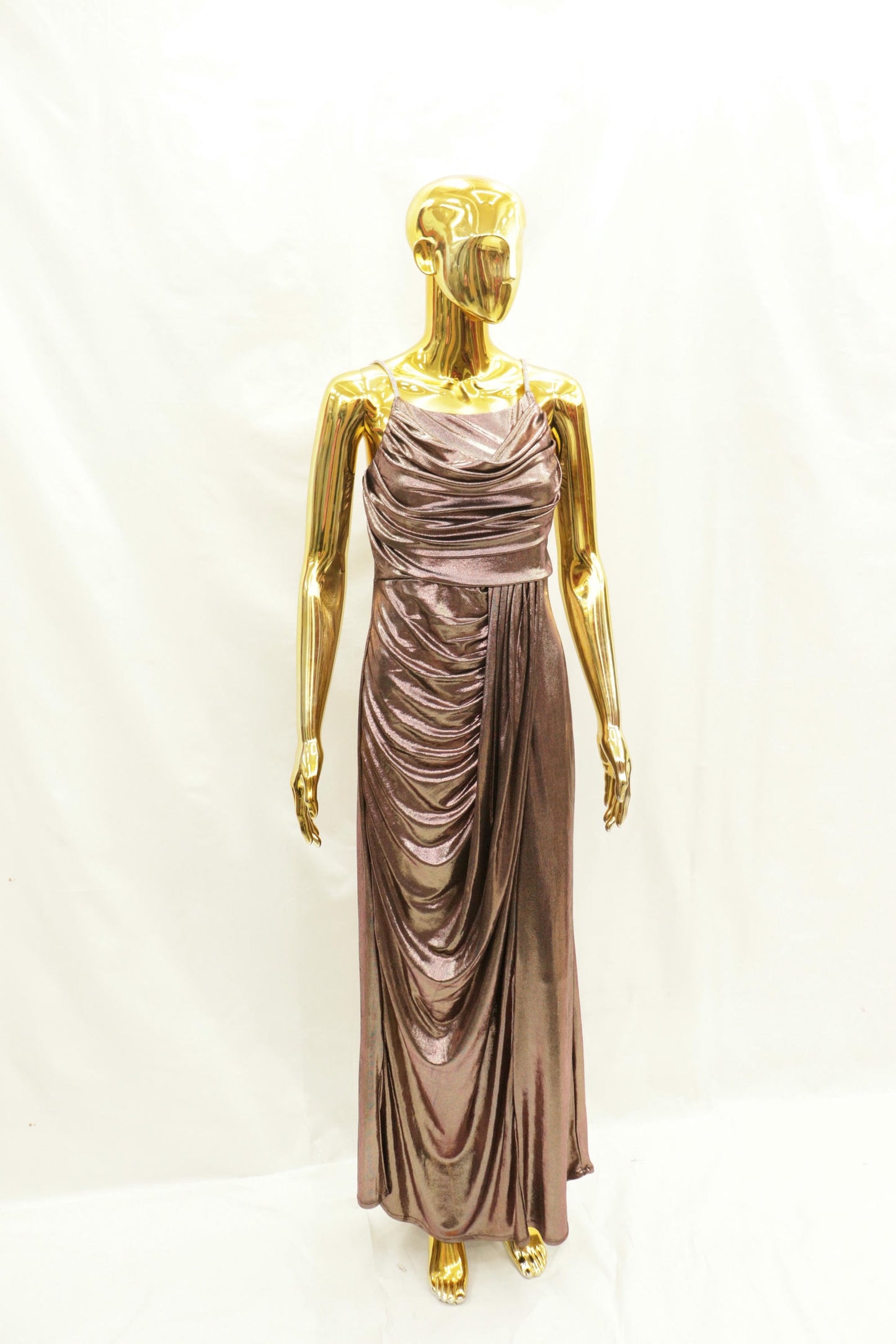 Stretchable metalic look dress