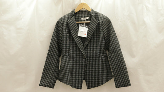Checked formal coat with lining