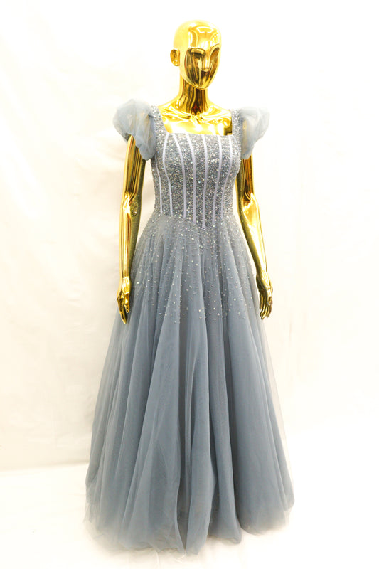 Powdered Blue Ball Gown