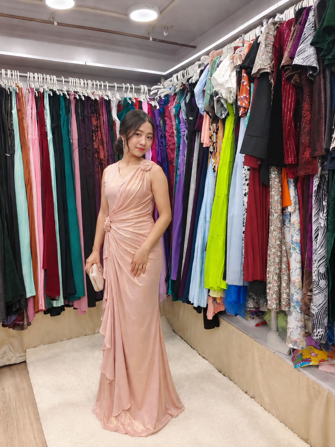 Rosegold Elegant Gown(Fits upto bust size 36)