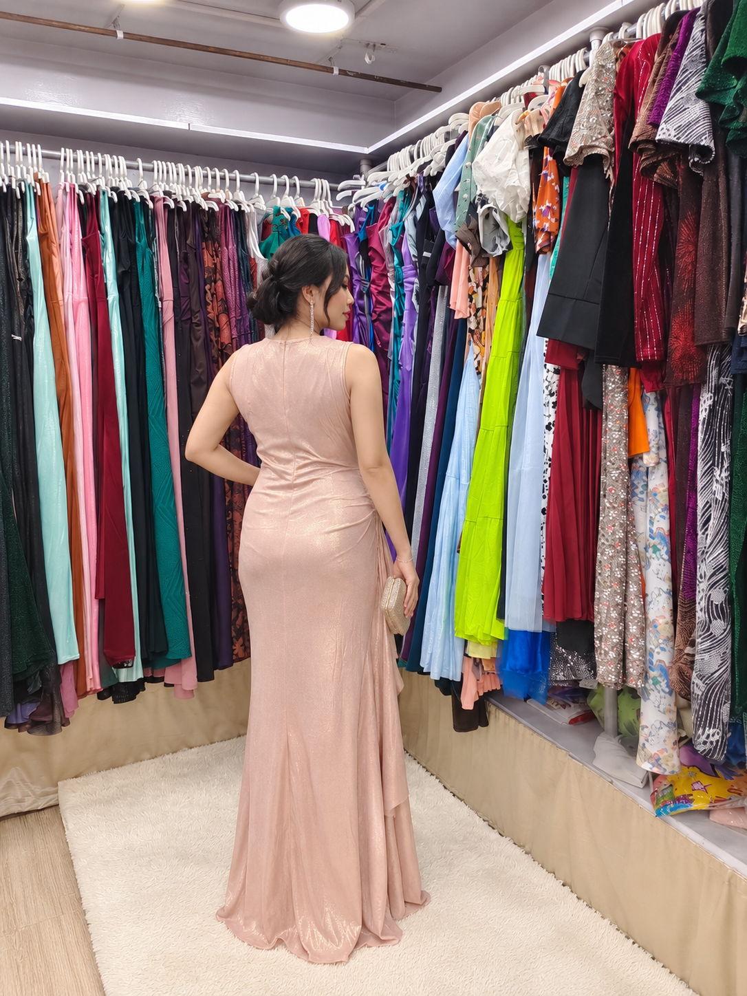 Rosegold Elegant Gown(Fits upto bust size 36)